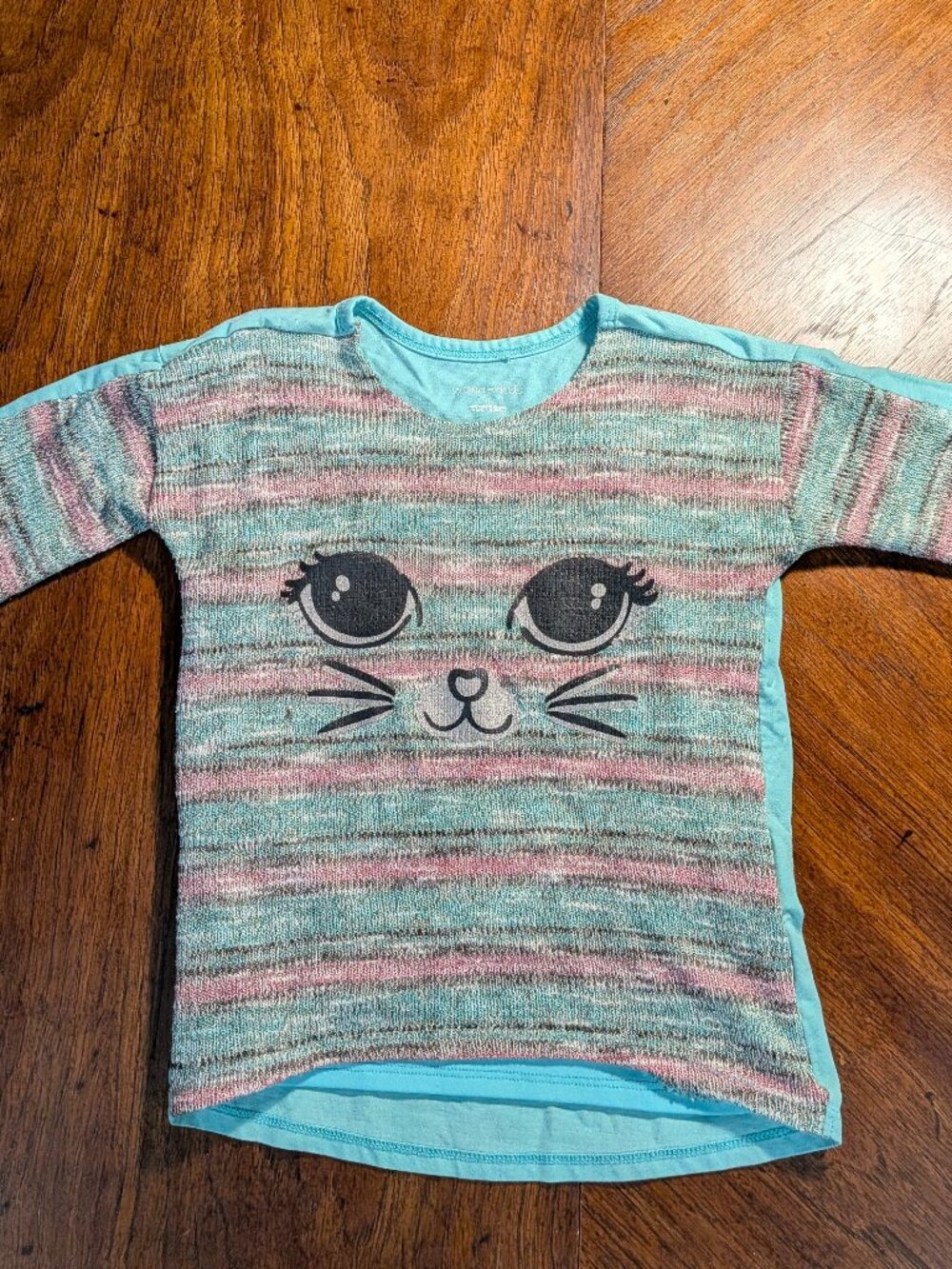 Wonderkids Girls Cat Face Sweater Knit Top Size 4T